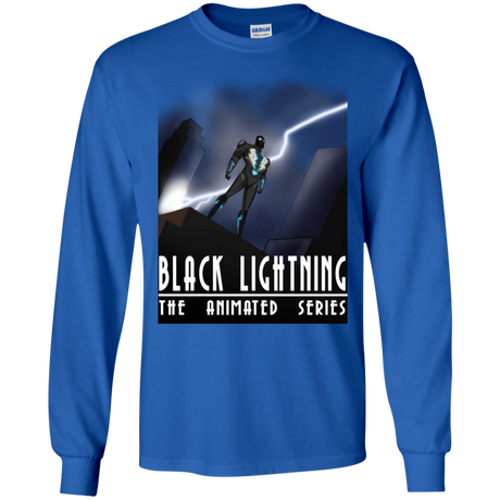 T-Shirts Royal / S Black Lightning Series Men's Long Sleeve T-Shirt