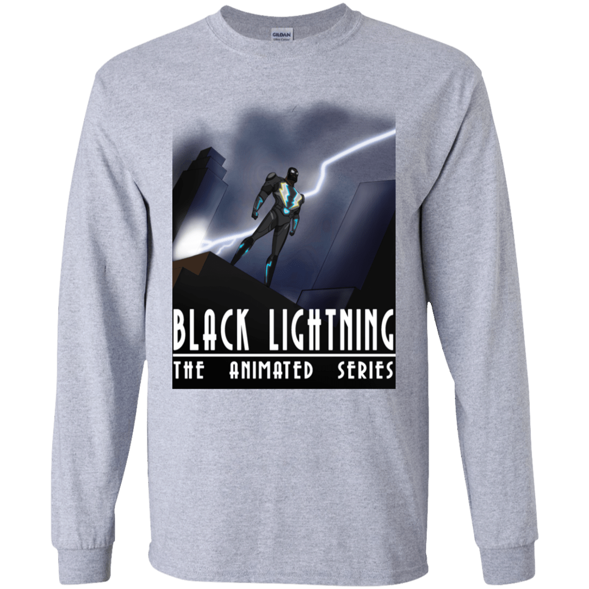 T-Shirts Sport Grey / S Black Lightning Series Men's Long Sleeve T-Shirt