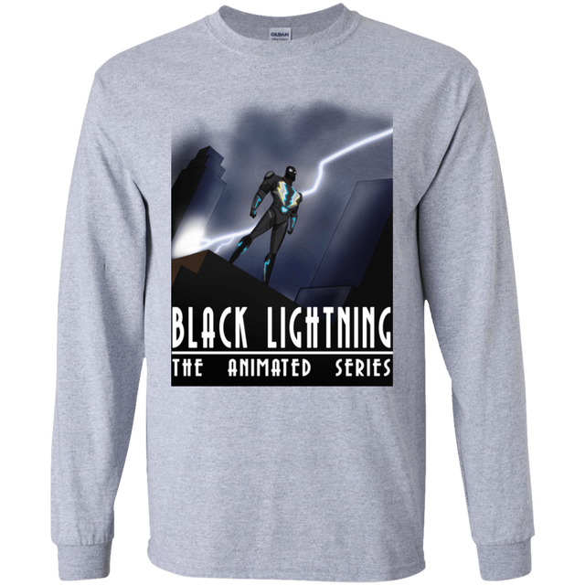 T-Shirts Sport Grey / S Black Lightning Series Men's Long Sleeve T-Shirt