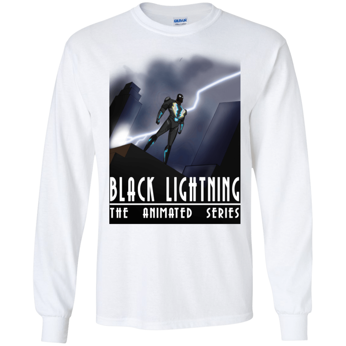 T-Shirts White / S Black Lightning Series Men's Long Sleeve T-Shirt