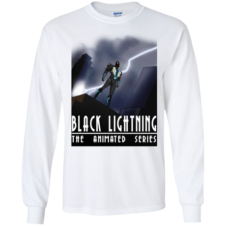 T-Shirts White / S Black Lightning Series Men's Long Sleeve T-Shirt