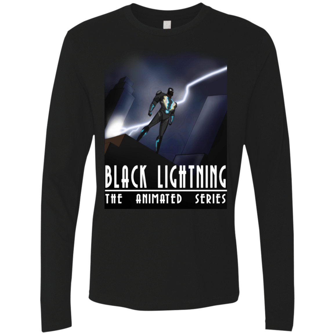 T-Shirts Black / S Black Lightning Series Men's Premium Long Sleeve
