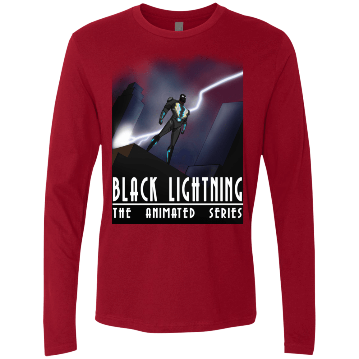 T-Shirts Cardinal / S Black Lightning Series Men's Premium Long Sleeve