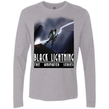 T-Shirts Heather Grey / S Black Lightning Series Men's Premium Long Sleeve
