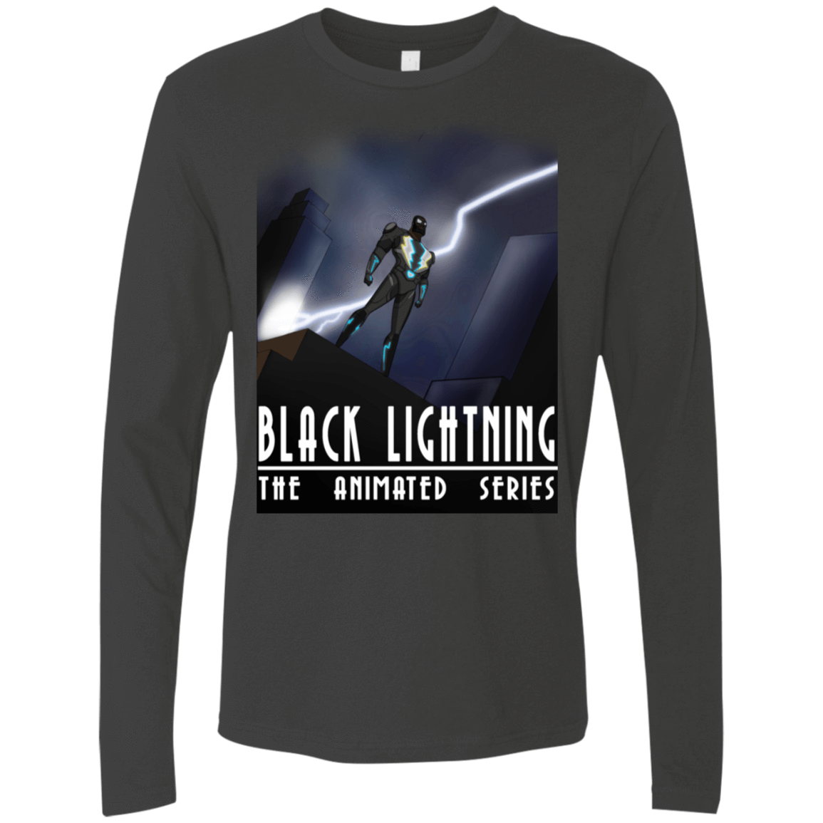 T-Shirts Heavy Metal / S Black Lightning Series Men's Premium Long Sleeve
