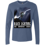 T-Shirts Indigo / S Black Lightning Series Men's Premium Long Sleeve