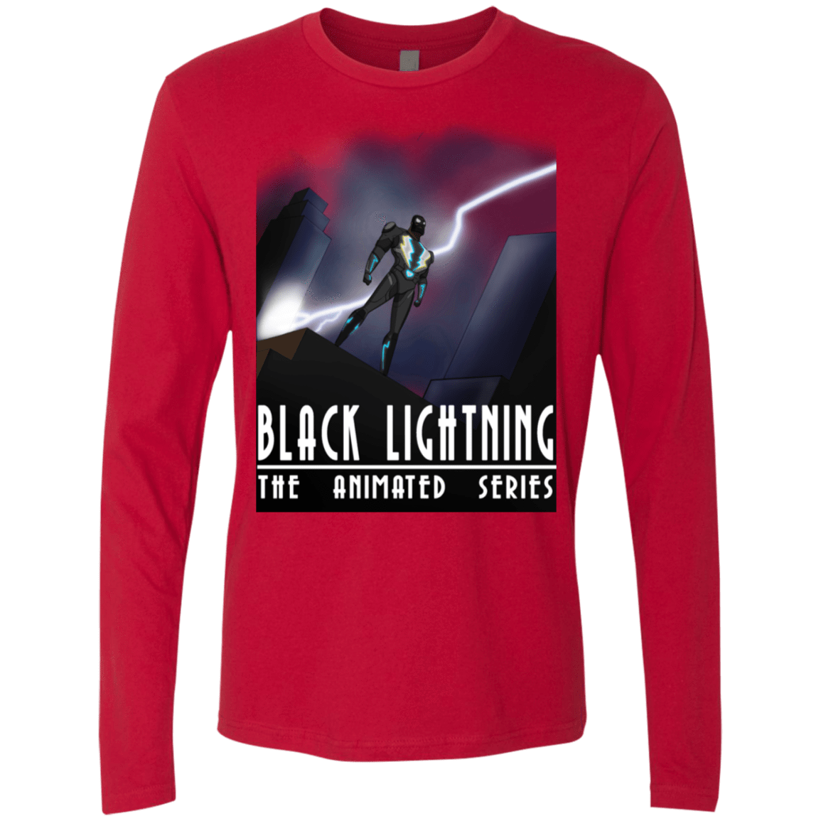 T-Shirts Red / S Black Lightning Series Men's Premium Long Sleeve
