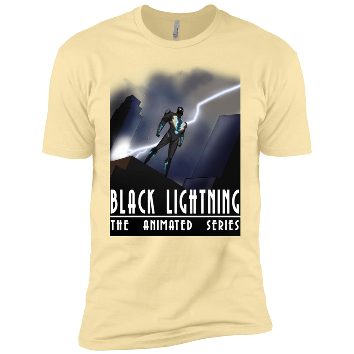 T-Shirts Banana Cream / X-Small Black Lightning Series Men's Premium T-Shirt