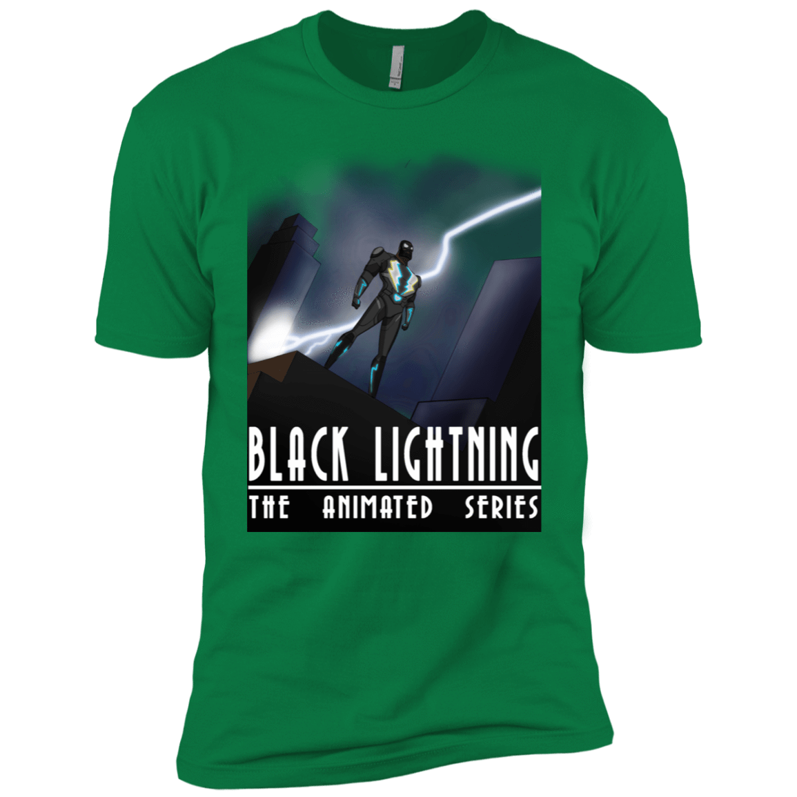 T-Shirts Kelly Green / X-Small Black Lightning Series Men's Premium T-Shirt