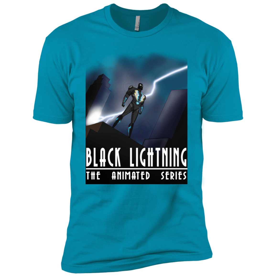 T-Shirts Turquoise / X-Small Black Lightning Series Men's Premium T-Shirt