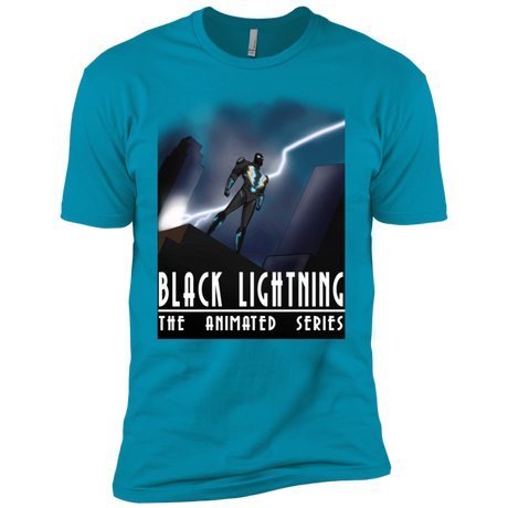 T-Shirts Turquoise / X-Small Black Lightning Series Men's Premium T-Shirt
