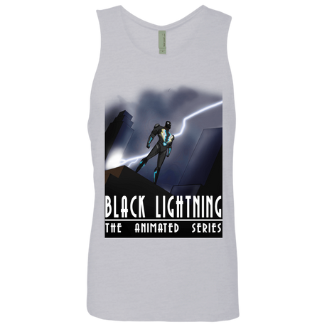 T-Shirts Heather Grey / S Black Lightning Series Men's Premium Tank Top