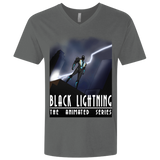 T-Shirts Heavy Metal / X-Small Black Lightning Series Men's Premium V-Neck