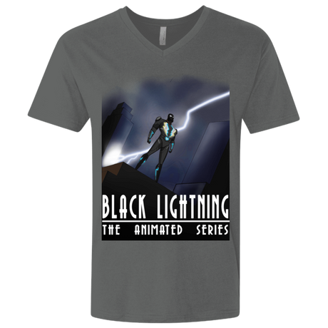 T-Shirts Heavy Metal / X-Small Black Lightning Series Men's Premium V-Neck