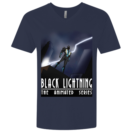 T-Shirts Midnight Navy / X-Small Black Lightning Series Men's Premium V-Neck