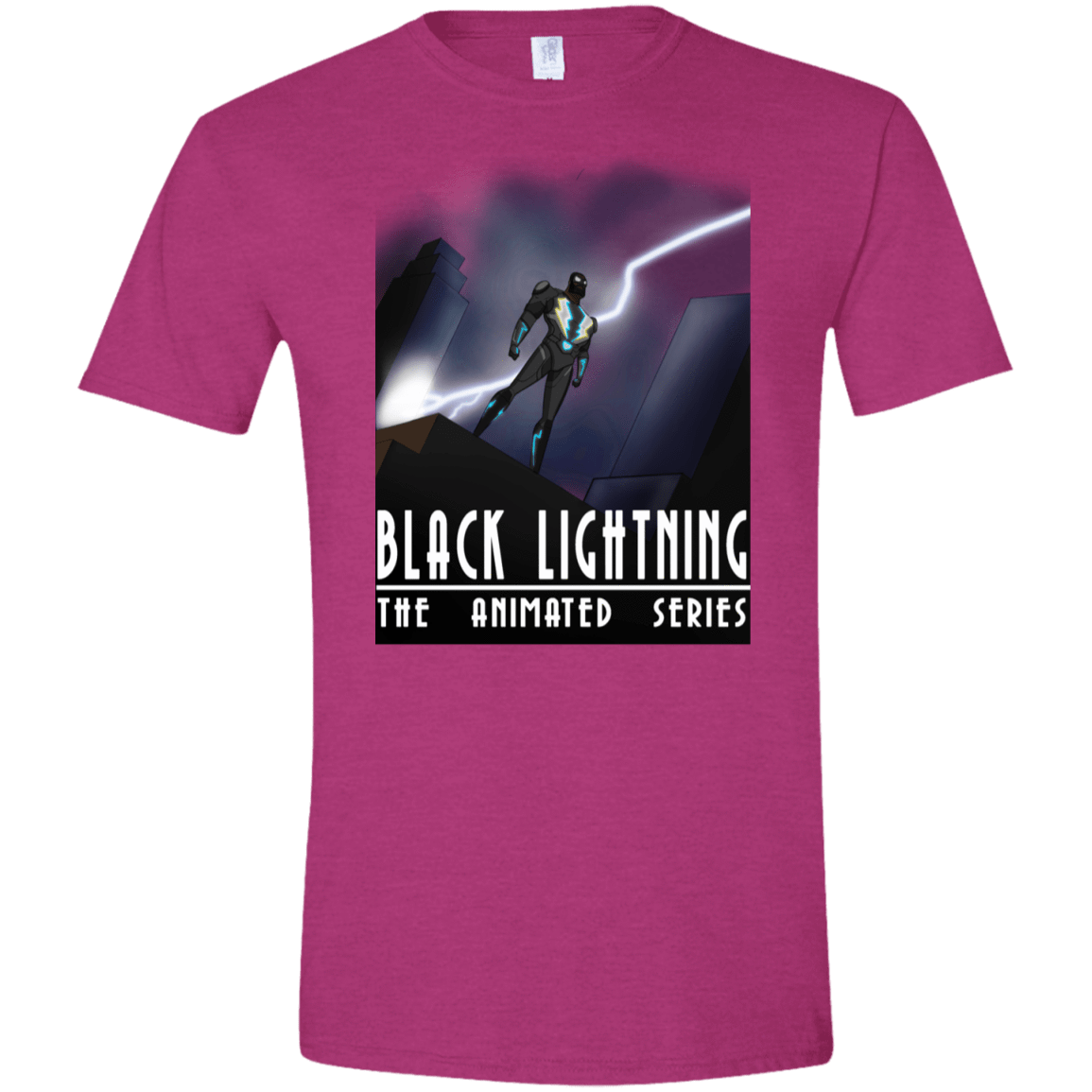 T-Shirts Antique Heliconia / S Black Lightning Series Men's Semi-Fitted Softstyle