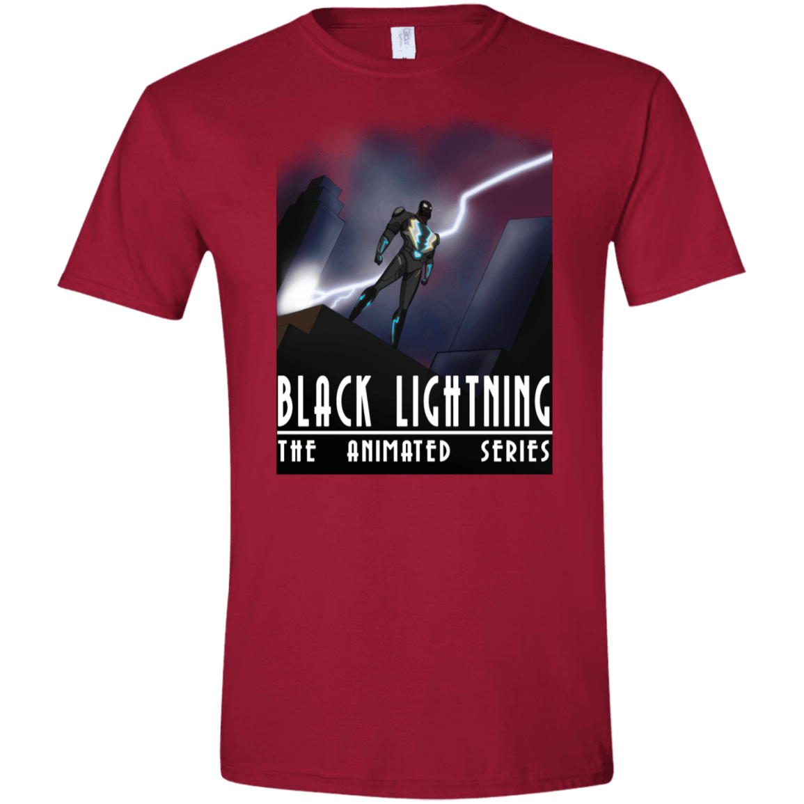T-Shirts Cardinal Red / S Black Lightning Series Men's Semi-Fitted Softstyle