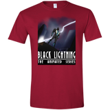 T-Shirts Cardinal Red / S Black Lightning Series Men's Semi-Fitted Softstyle