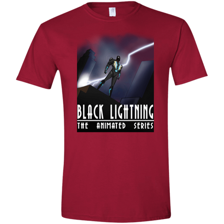 T-Shirts Cardinal Red / S Black Lightning Series Men's Semi-Fitted Softstyle