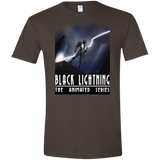T-Shirts Dark Chocolate / S Black Lightning Series Men's Semi-Fitted Softstyle