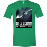 T-Shirts Heather Irish Green / S Black Lightning Series Men's Semi-Fitted Softstyle