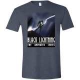 T-Shirts Heather Navy / S Black Lightning Series Men's Semi-Fitted Softstyle