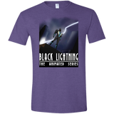 T-Shirts Heather Purple / S Black Lightning Series Men's Semi-Fitted Softstyle