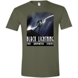 T-Shirts Military Green / S Black Lightning Series Men's Semi-Fitted Softstyle