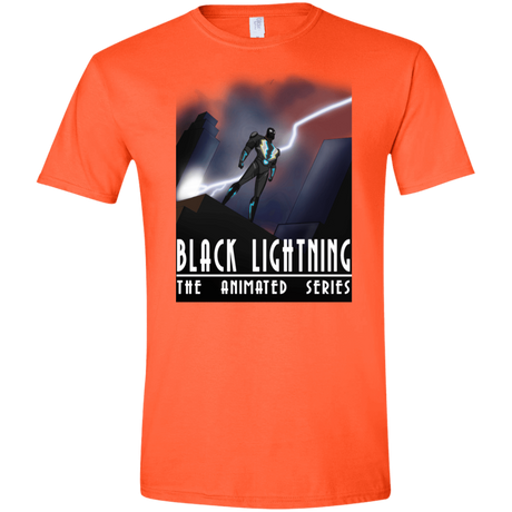 T-Shirts Orange / S Black Lightning Series Men's Semi-Fitted Softstyle