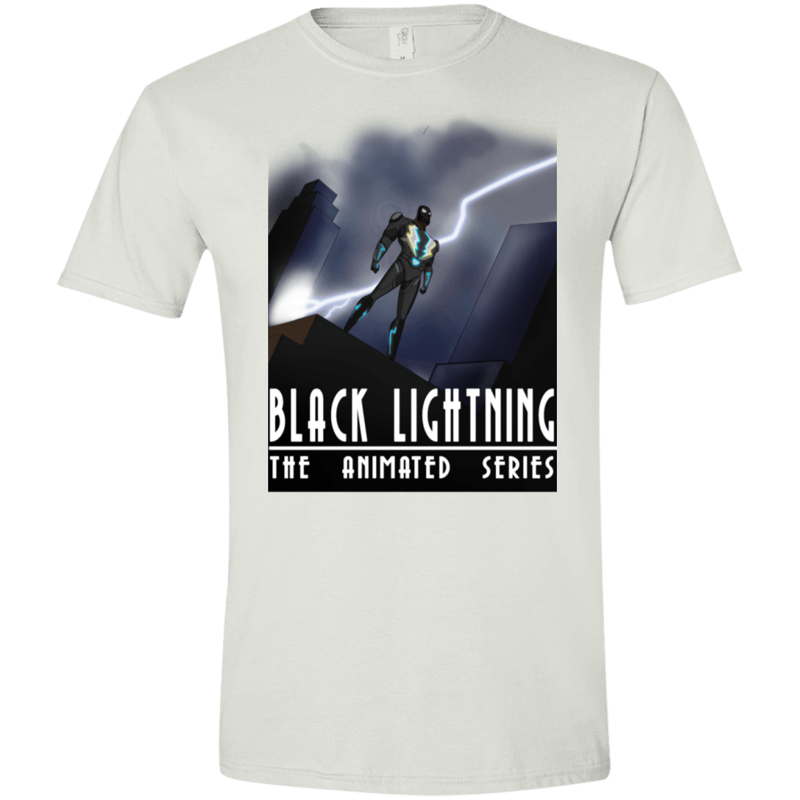 T-Shirts White / X-Small Black Lightning Series Men's Semi-Fitted Softstyle
