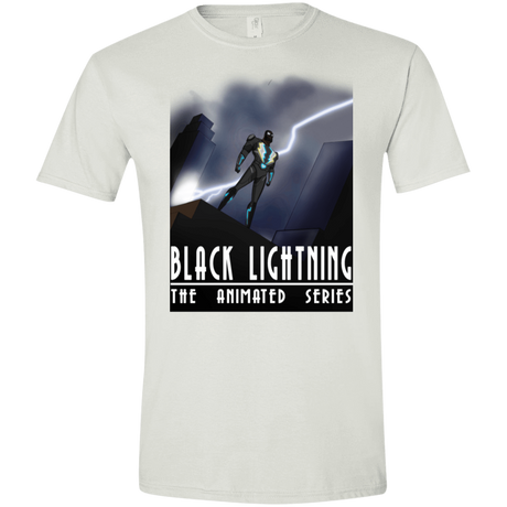 T-Shirts White / X-Small Black Lightning Series Men's Semi-Fitted Softstyle