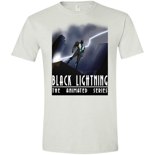 T-Shirts White / X-Small Black Lightning Series Men's Semi-Fitted Softstyle