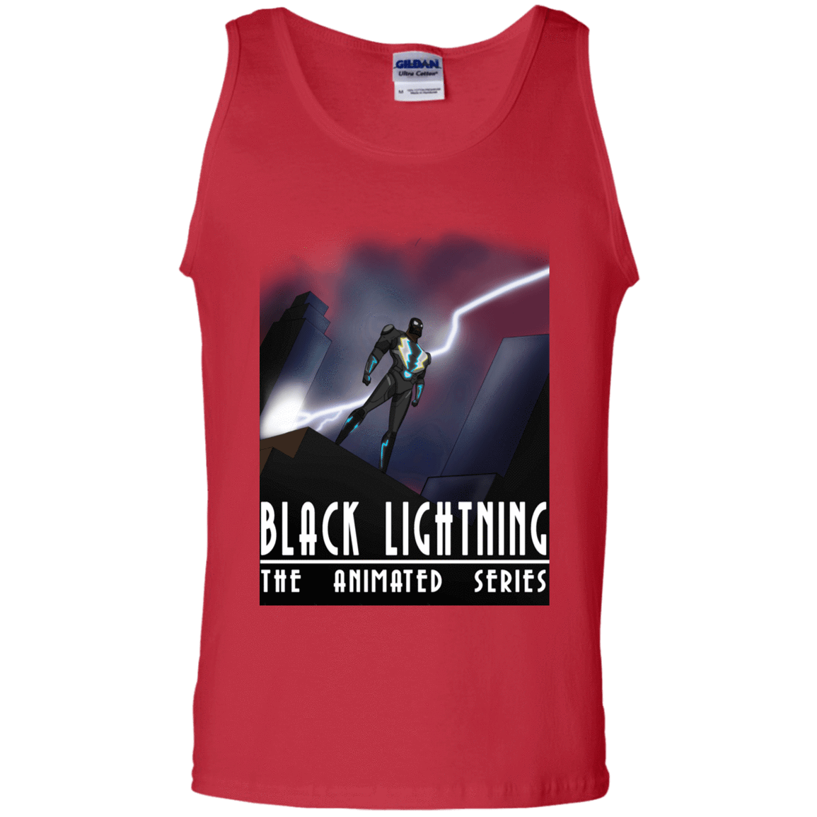 T-Shirts Red / S Black Lightning Series Men's Tank Top
