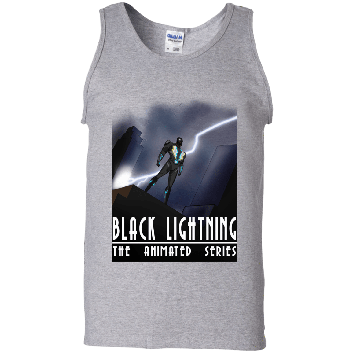 T-Shirts Sport Grey / S Black Lightning Series Men's Tank Top