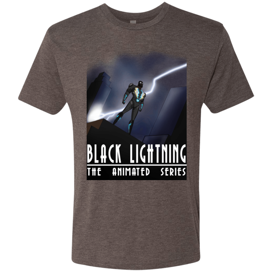 T-Shirts Macchiato / S Black Lightning Series Men's Triblend T-Shirt