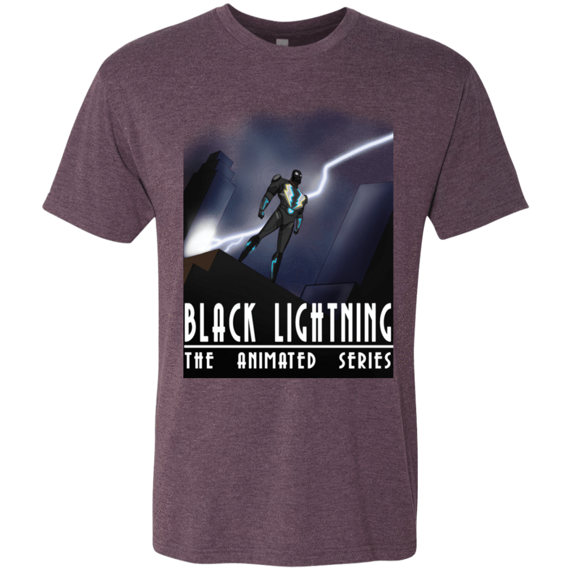 T-Shirts Vintage Purple / S Black Lightning Series Men's Triblend T-Shirt