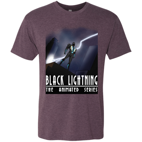 T-Shirts Vintage Purple / S Black Lightning Series Men's Triblend T-Shirt
