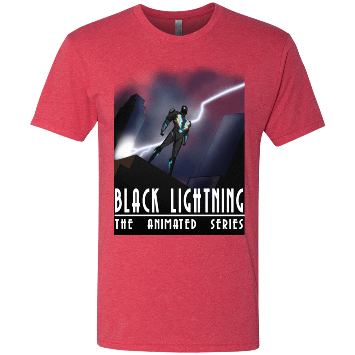 T-Shirts Vintage Red / S Black Lightning Series Men's Triblend T-Shirt