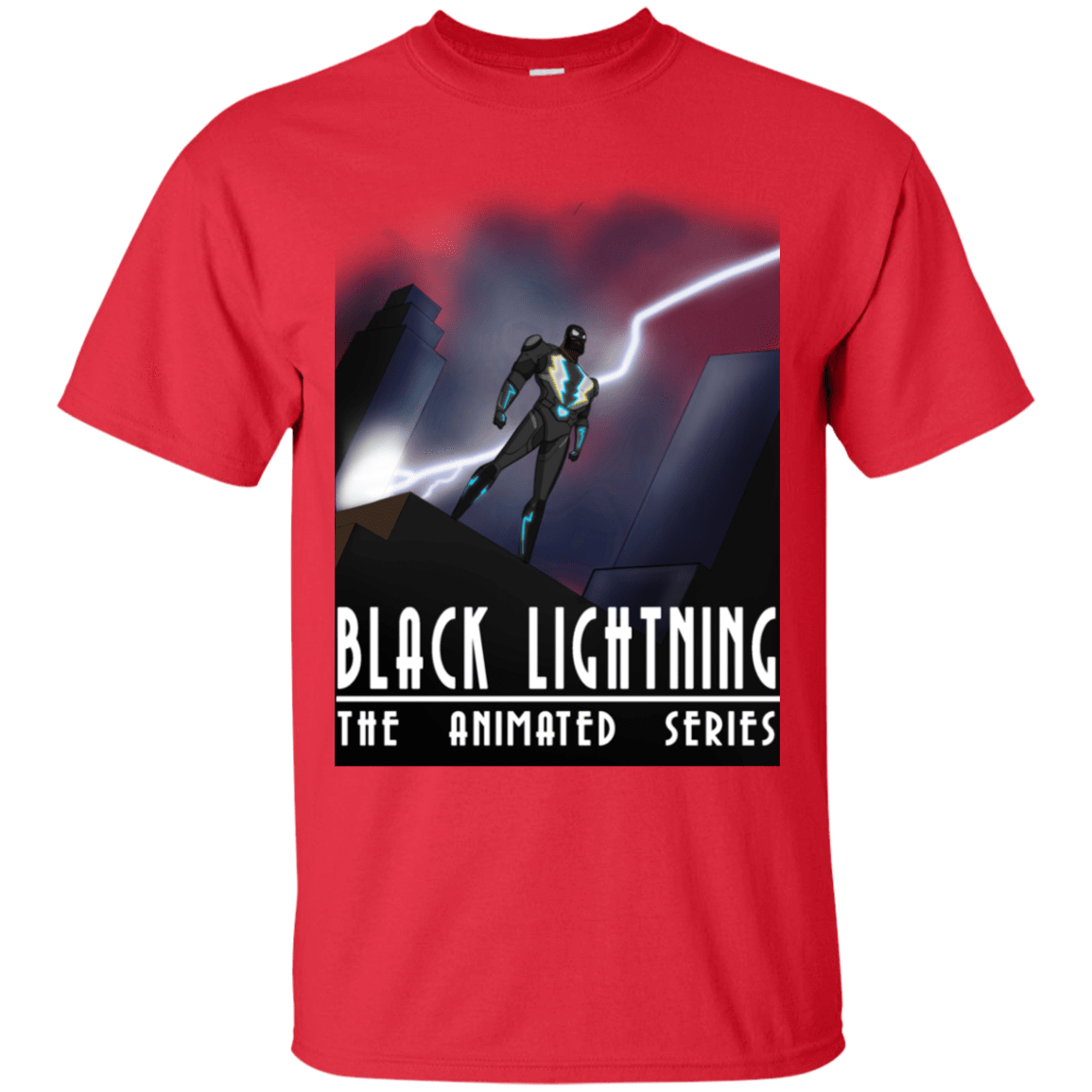 T-Shirts Red / S Black Lightning Series T-Shirt
