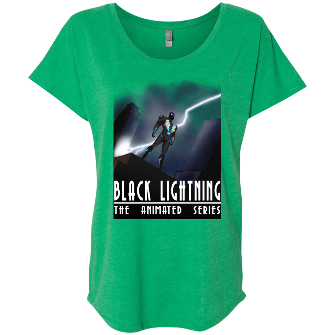 T-Shirts Envy / X-Small Black Lightning Series Triblend Dolman Sleeve