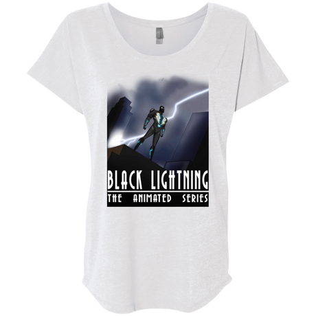 T-Shirts Heather White / X-Small Black Lightning Series Triblend Dolman Sleeve