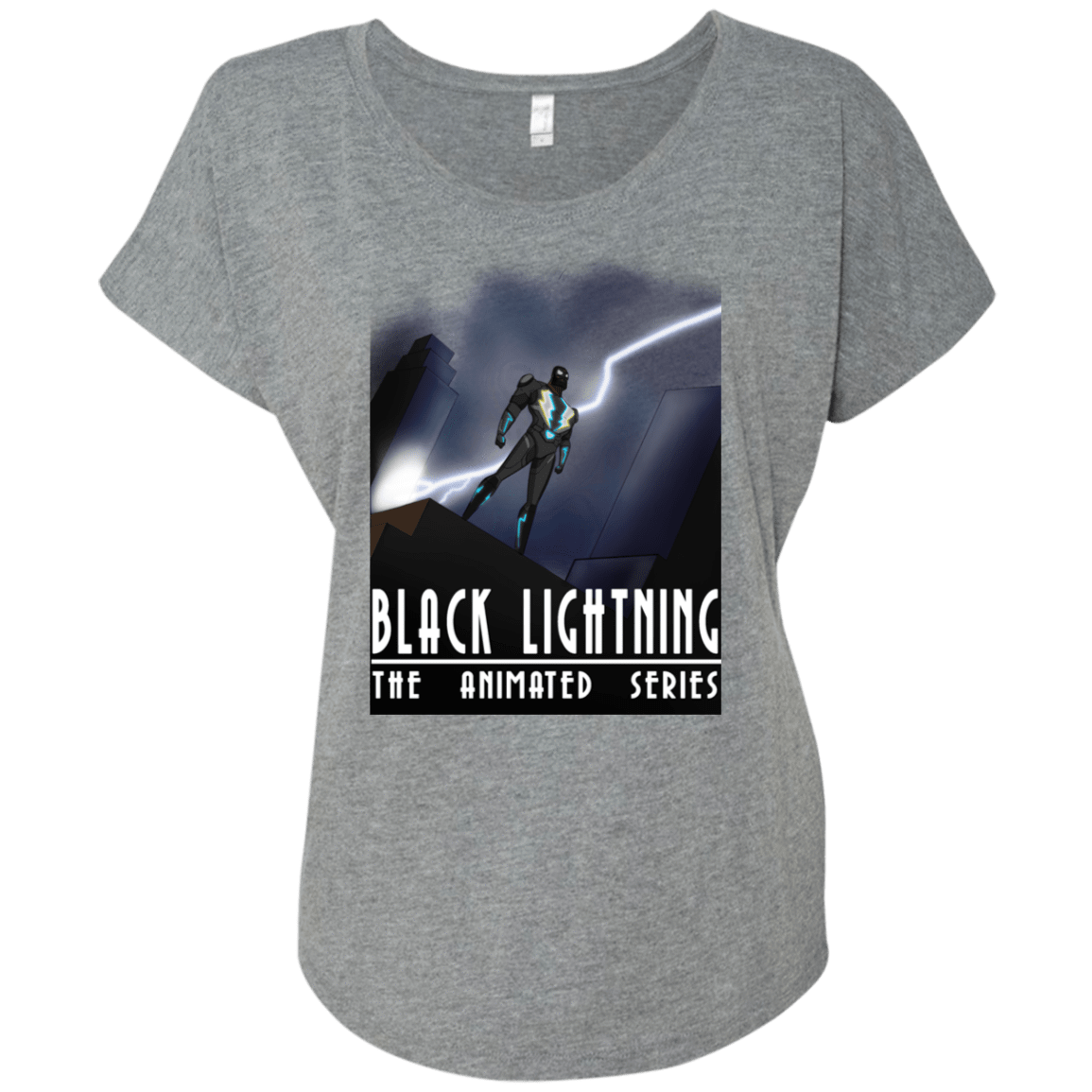 T-Shirts Premium Heather / X-Small Black Lightning Series Triblend Dolman Sleeve