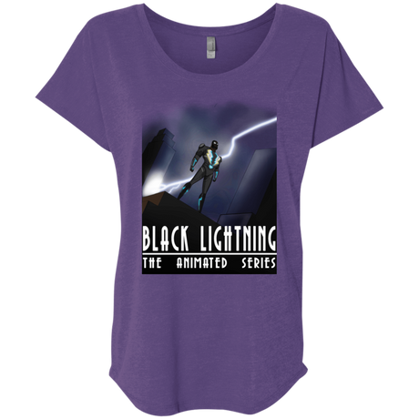 T-Shirts Purple Rush / X-Small Black Lightning Series Triblend Dolman Sleeve