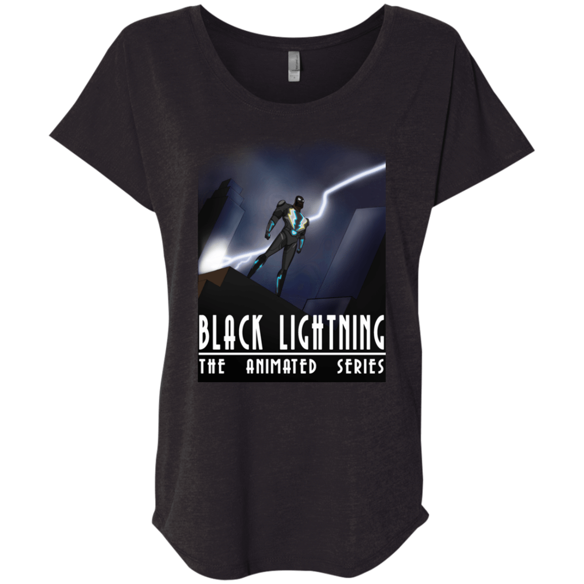 T-Shirts Vintage Black / X-Small Black Lightning Series Triblend Dolman Sleeve