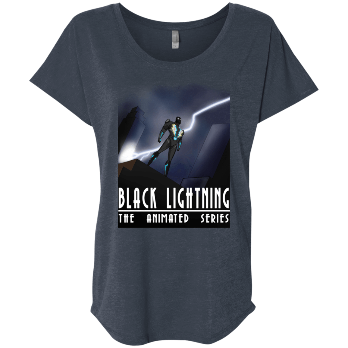 T-Shirts Vintage Navy / X-Small Black Lightning Series Triblend Dolman Sleeve