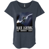 T-Shirts Vintage Navy / X-Small Black Lightning Series Triblend Dolman Sleeve