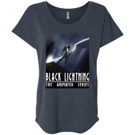 T-Shirts Vintage Navy / X-Small Black Lightning Series Triblend Dolman Sleeve