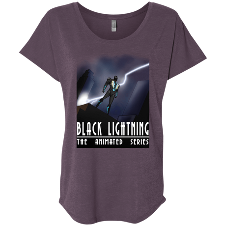T-Shirts Vintage Purple / X-Small Black Lightning Series Triblend Dolman Sleeve