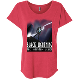 T-Shirts Vintage Red / X-Small Black Lightning Series Triblend Dolman Sleeve