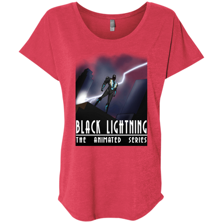 T-Shirts Vintage Red / X-Small Black Lightning Series Triblend Dolman Sleeve